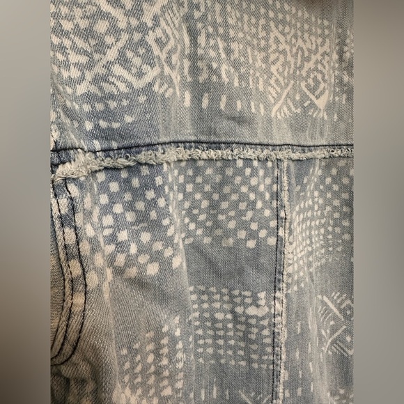 Free People Bleached Chambray Hooded Parka Jacket Oversized Denim Coat - Picture 4 of 11